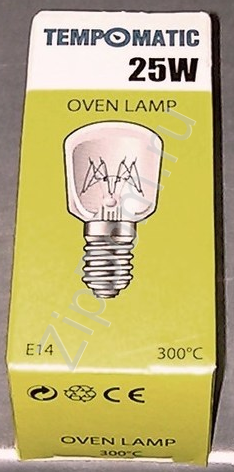 Лампочка духовки 25w, E14, 300°, зам.33CU106, 481281728321, H8002232
