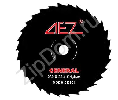 Диск для бензокосы 26-ти зубый (уп.картон) 230х25,4х1,4  серия GENERAL